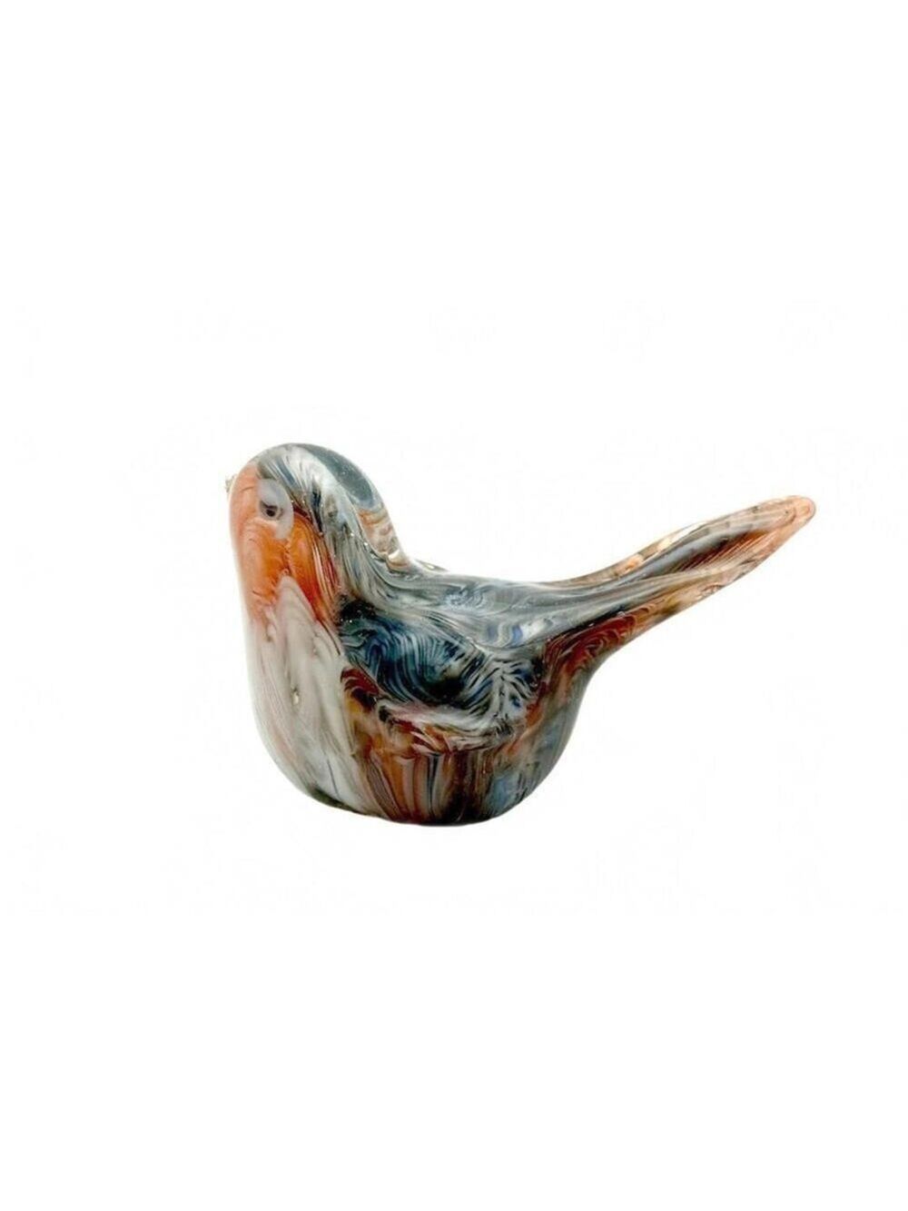 Vintage Hand Blown Art Glass Small Bird Figurine Swirl Glass - Picture 2 of 6